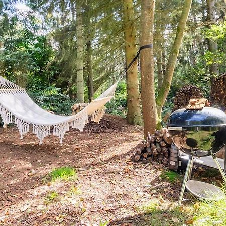 Luxe-Avontuur In Een Romantische Cabin In Het Bos Stekene Dış mekan fotoğraf